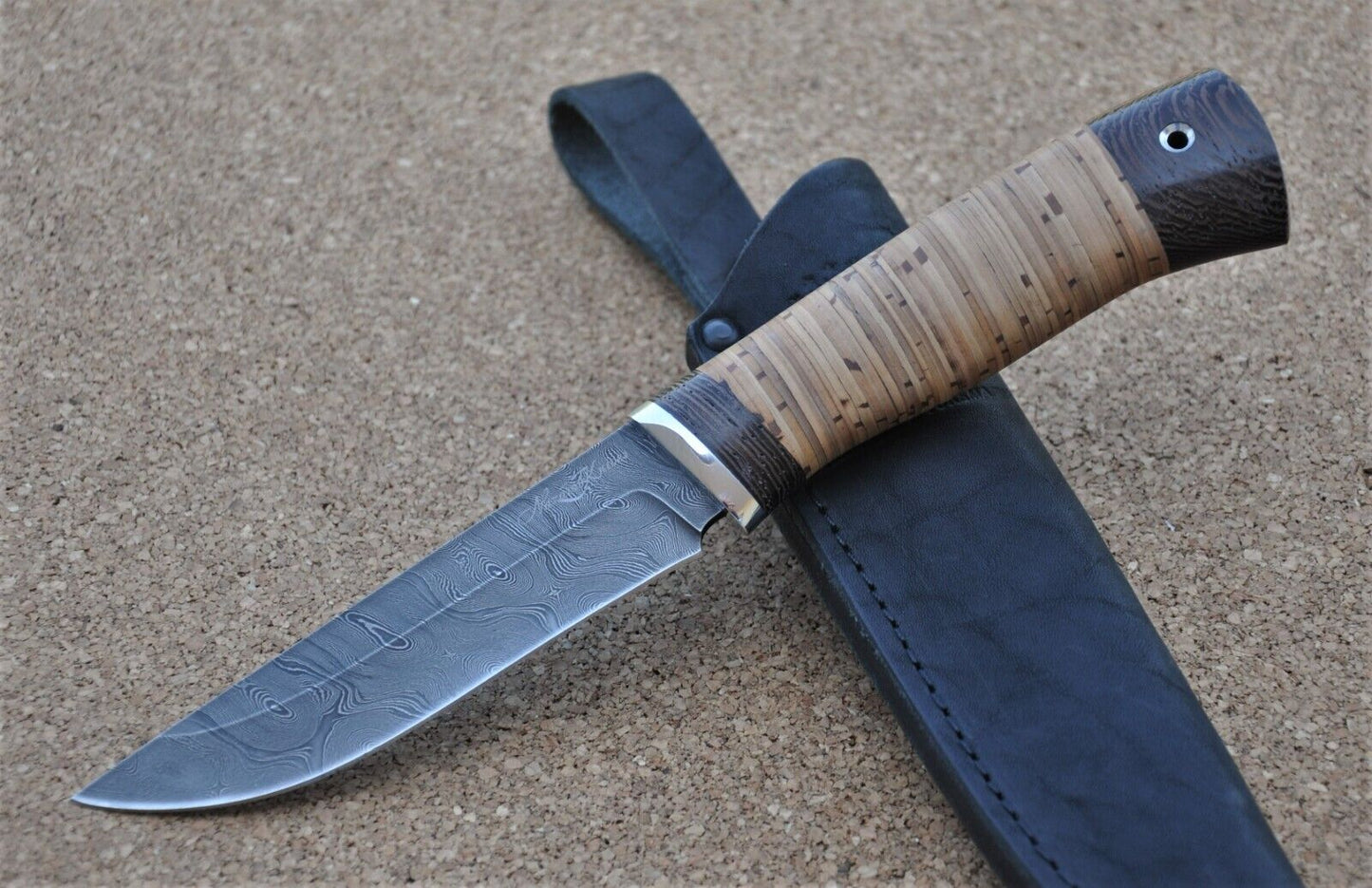 Damaszener Stahl Outdoor Jagdmesser Nazarov Knives Handarbeit