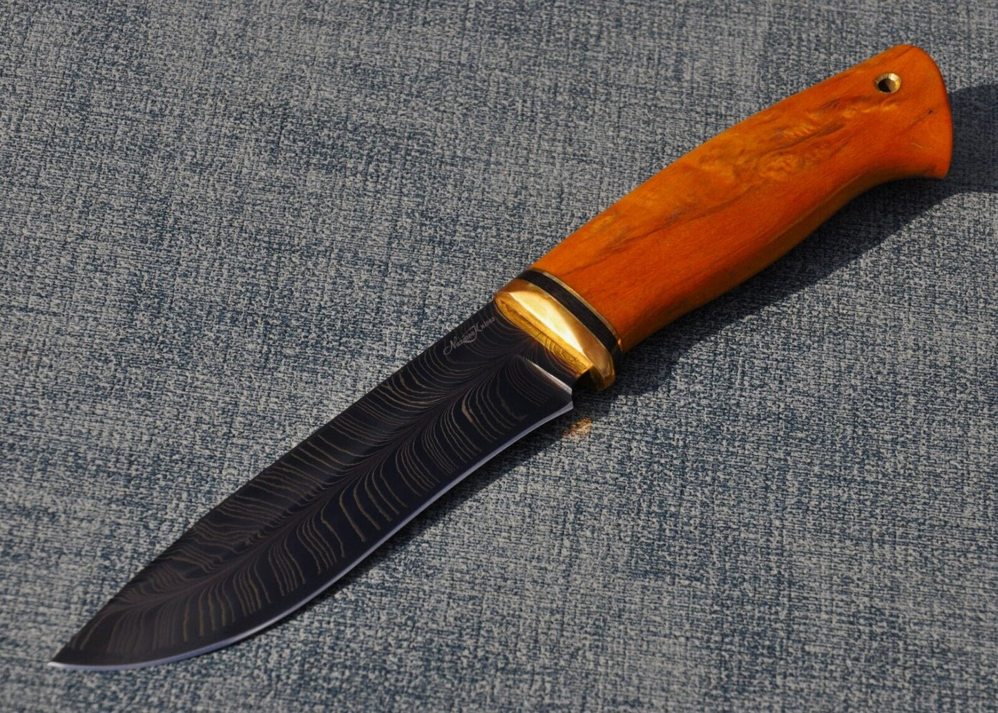 Nazarov Knives Russland Mosaik DamastStahl OutdoorJagdMesser Handarbeit HRC62