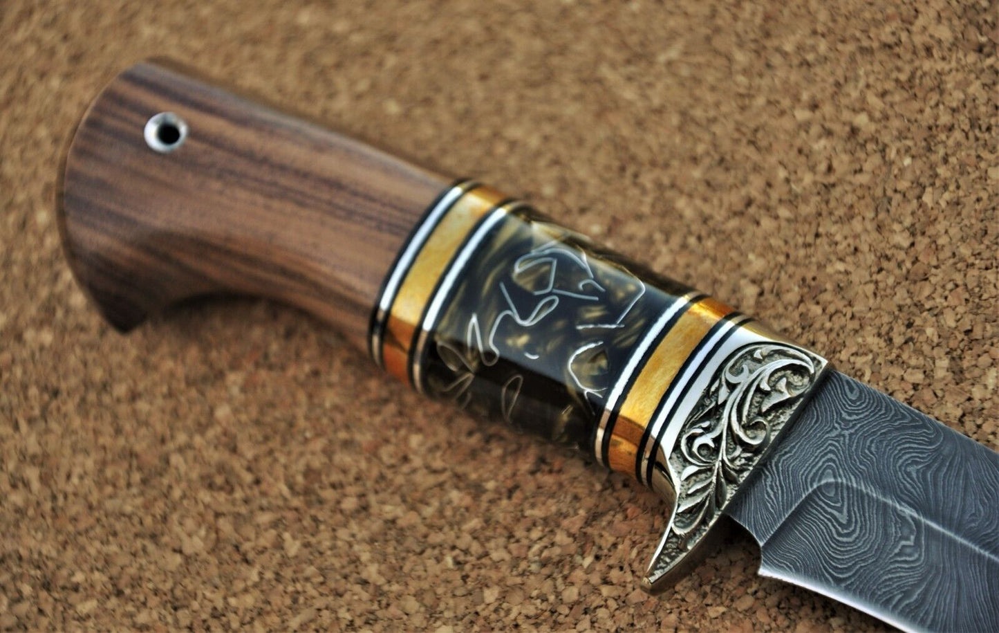 Damaszener Stahl Outdoor Jagdmesser Nazarov Knives Handarbeit