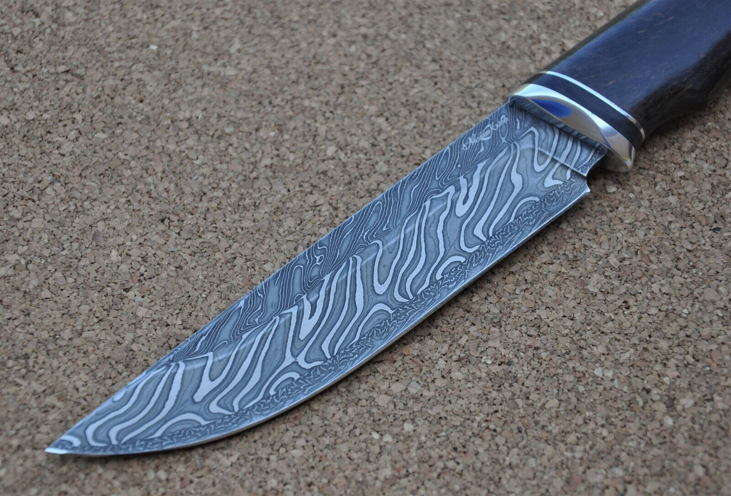 Mosaik DamastStahl OutdoorMesser Handarbeit Nazarov Knives Russland HRC62 Овод