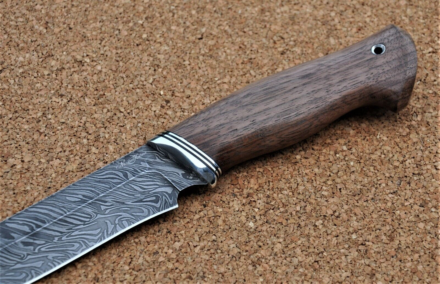 Damaszener Stahl Outdoor Jagd Damast Messer Nazarov Knives Handarbeit HRC62