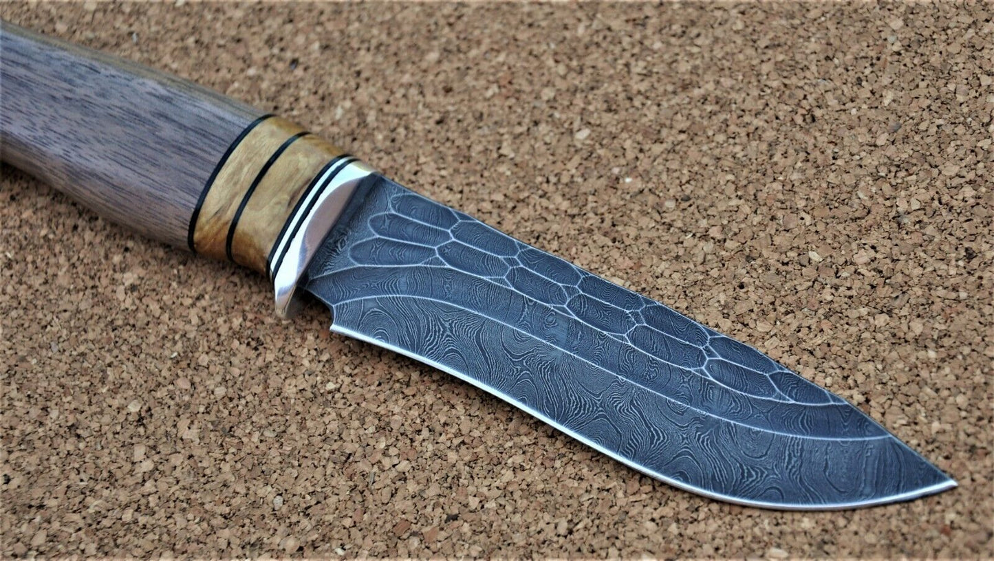Damaszener Stahl Outdoor Jagd Damast Messer Nazarov Knives Handarbeit HRC62