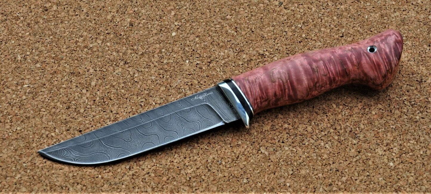 Damaszener Stahl Outdoor Jagd Damast Messer Nazarov Knives Handarbeit HRC62