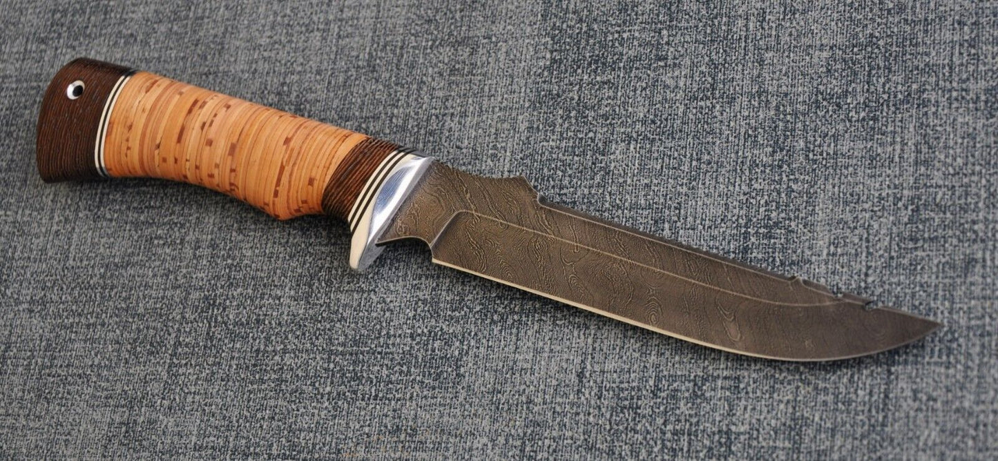 Damaszener Stahl Outdoor Jagd Damast Messer Nazarov Knives Handarbeit HRC62