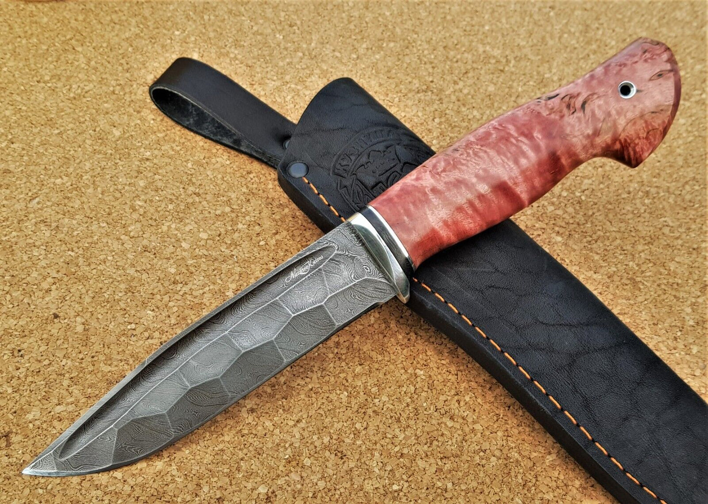Damaszener Stahl Outdoor Jagd Damast Messer Nazarov Knives Handarbeit HRC62