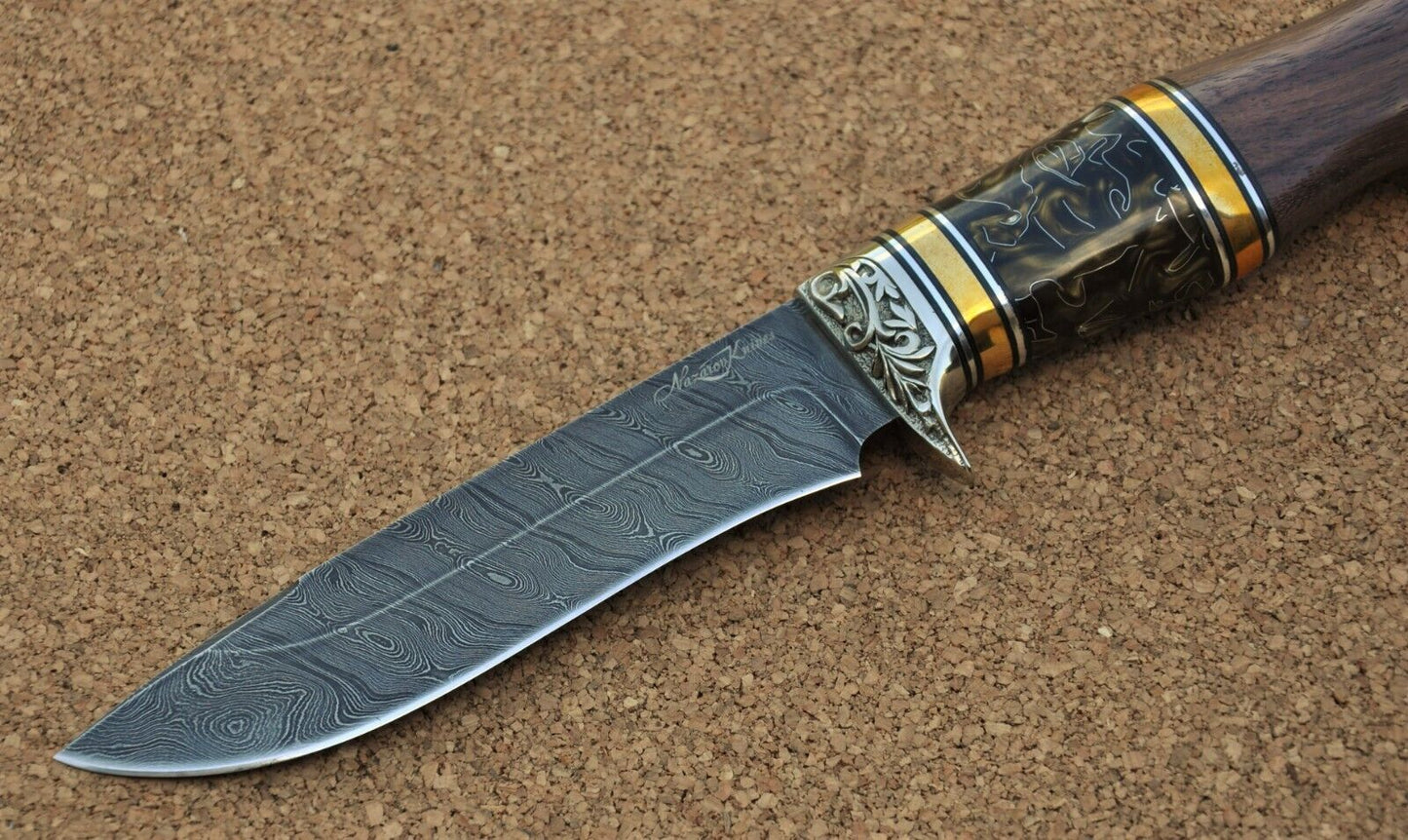 Damaszener Stahl Outdoor Jagdmesser Nazarov Knives Handarbeit