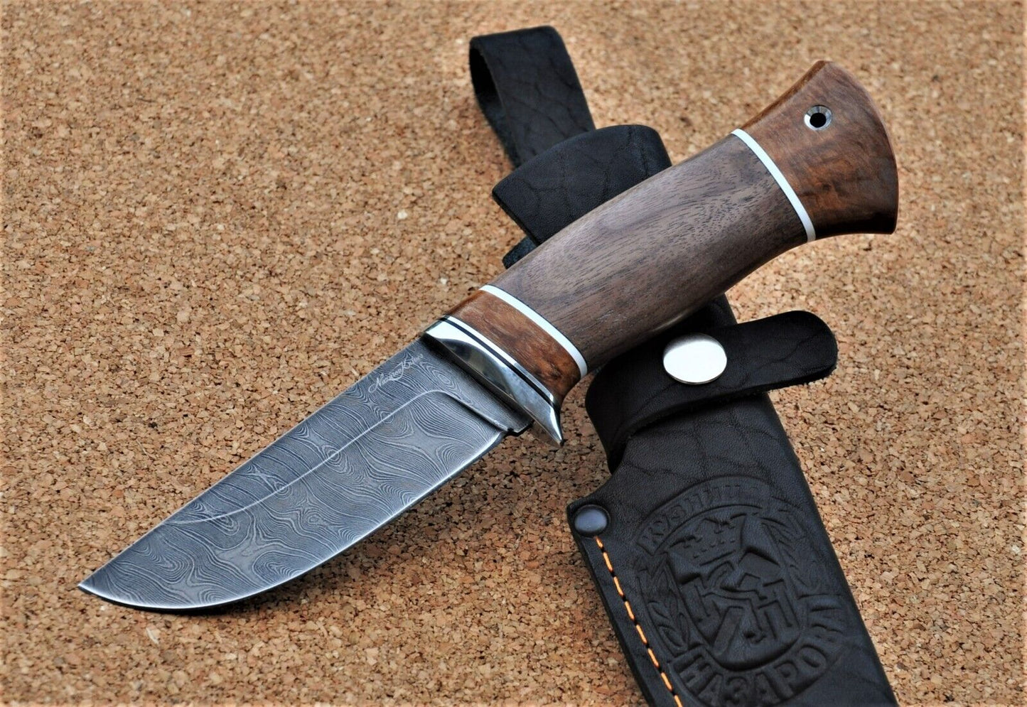 Damaszener Stahl Outdoor Jagd Damast Messer Nazarov Knives Handarbeit HRC62