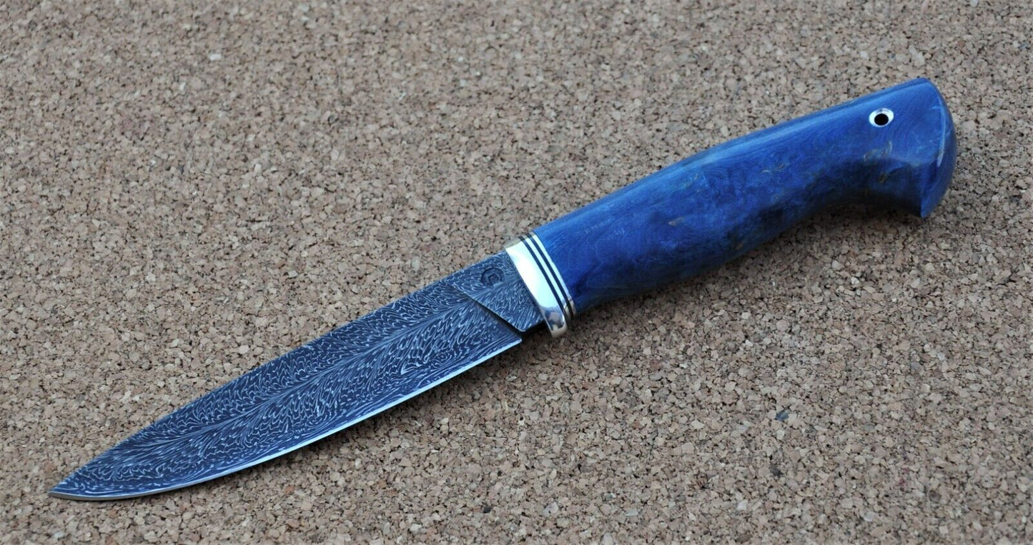 Nazarov Knives Russland Mosaik Damast Stahl Outdoor JagdMesser Handarbeit HRC62