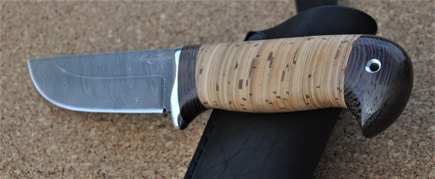 Damaszener Stahl Outdoor Jagdmesser Nazarov Knives Handarbeit