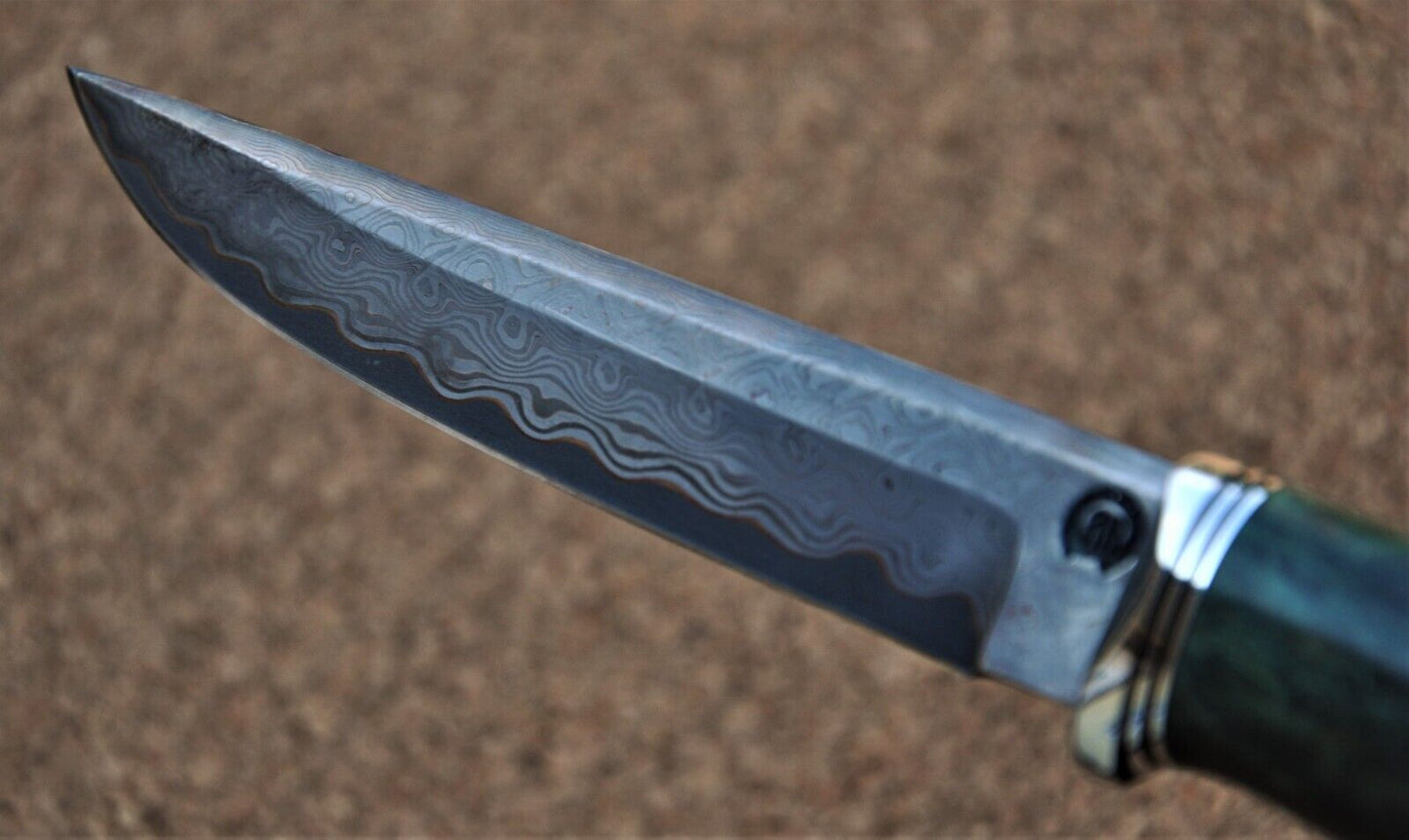 Nazarov Knives Russland Mosaik Damast Stahl Outdoor JagdMesser Handarbeit HRC62