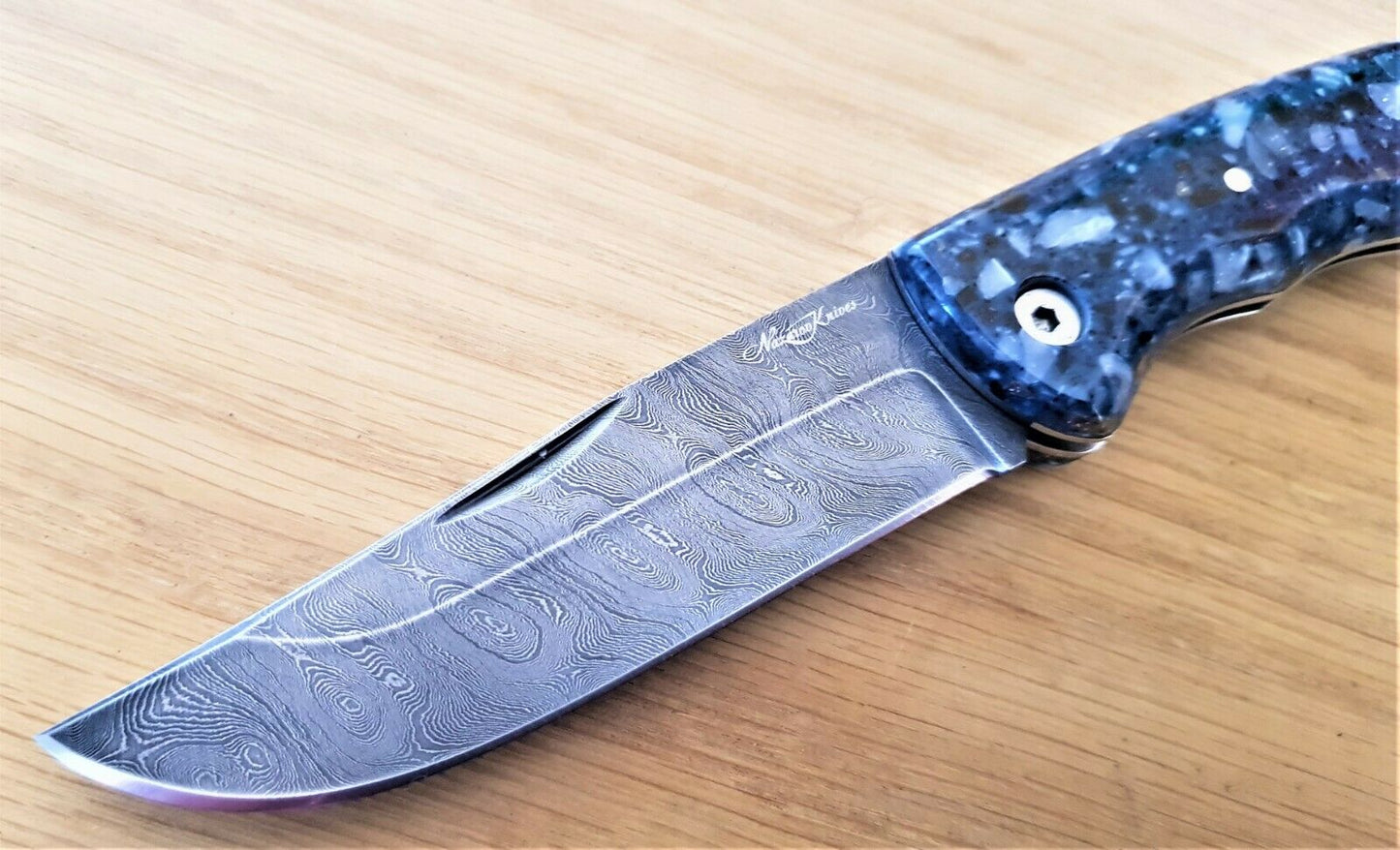 Nazarov Knives Russland DamastStahl OutdoorТаёжник Klappmesser Handarbeit HRC62