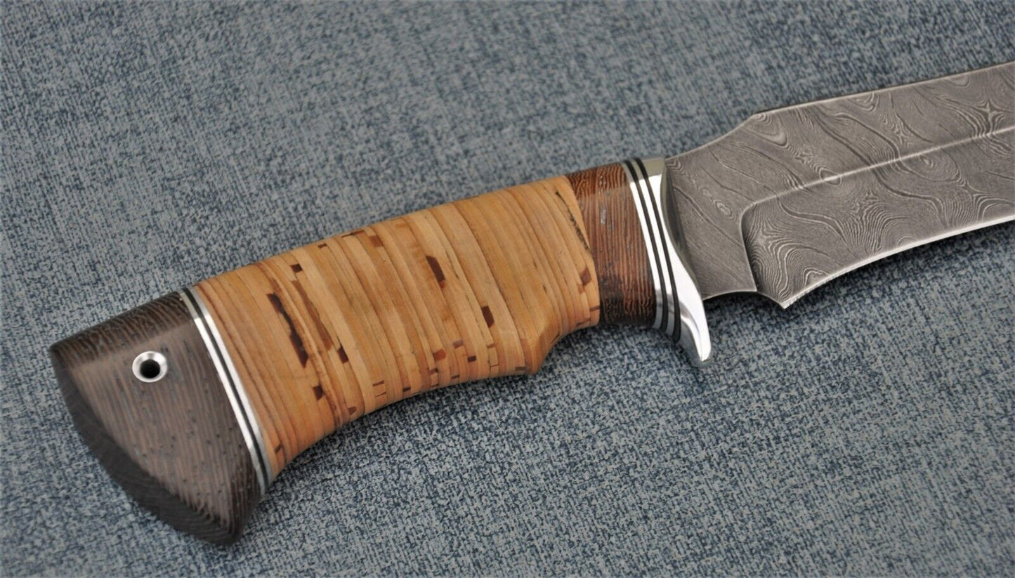 Damast Damaszener Stahl OutdoorMesser Nazarov Knives Handarbeit HRC62 Мангуст