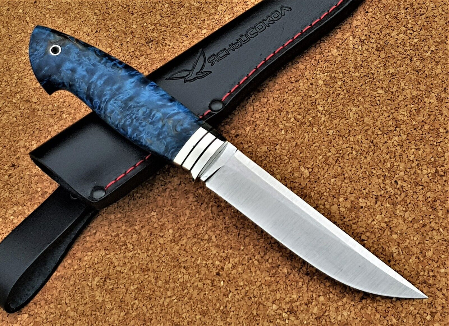 H12MF Stahl Outdoor Jagd Messer Yasniy Sokol Russland Handarbeit HRC 61 Волк