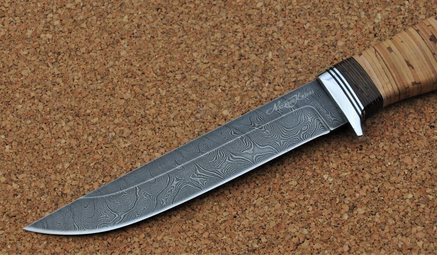 Damast Damaszener Stahl Outdoor Messer Nazarov Knives Handarbeit HRC62 Тритон