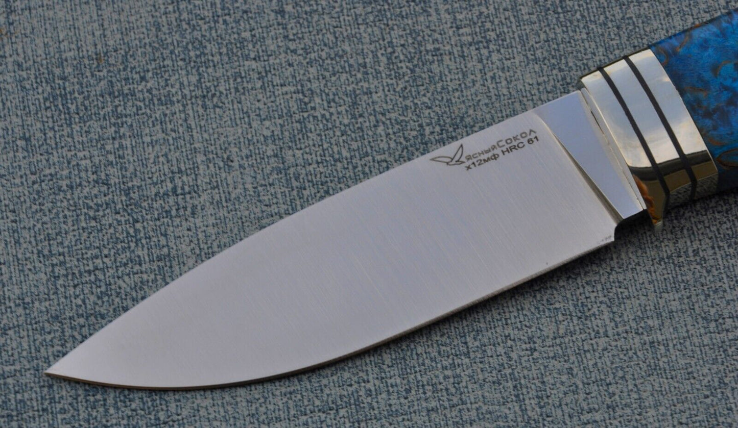 H12MF Stahl Outdoor Jagdmesser Yasniy Sokol Handarbeit