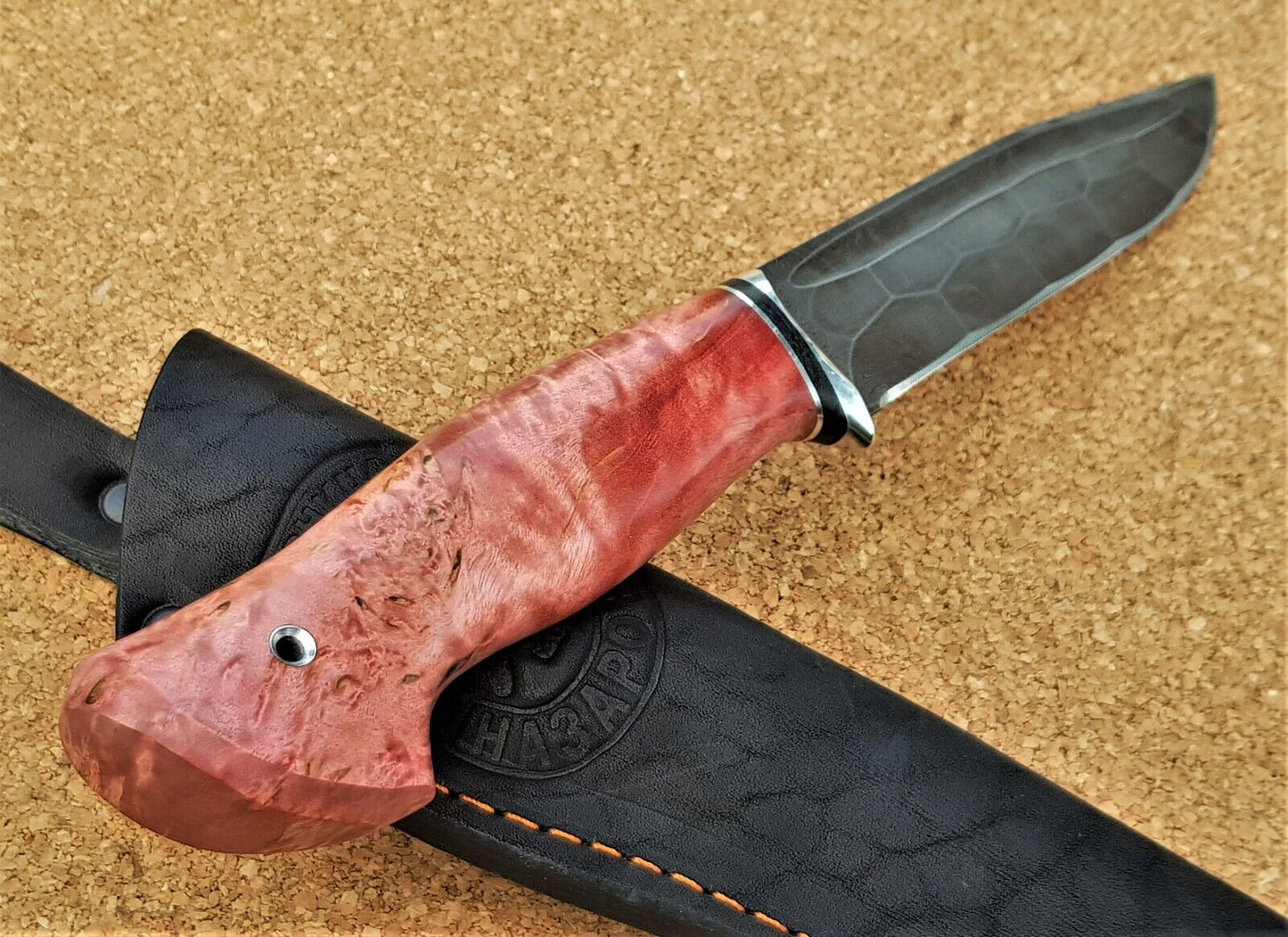Damaszener Stahl Outdoor Jagd Damast Messer Nazarov Knives Handarbeit HRC62