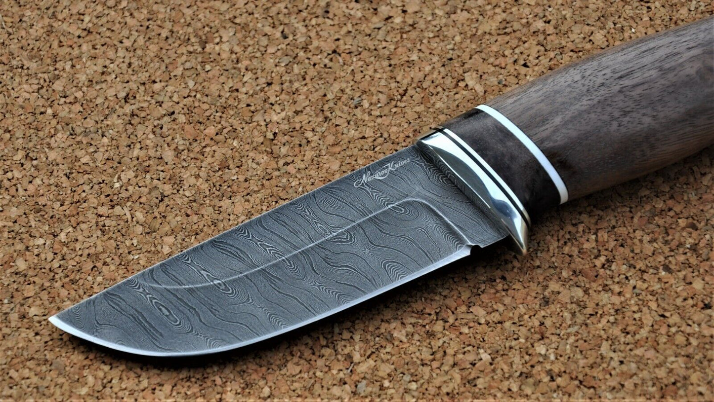 Damaszener Stahl Outdoor Jagd Damast Messer Nazarov Knives Handarbeit HRC62