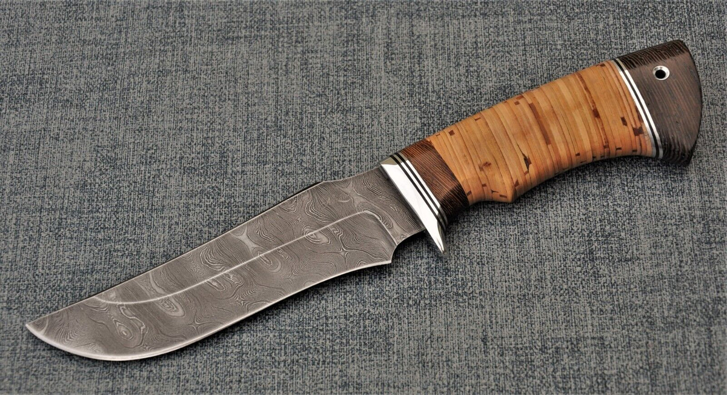 Damast Damaszener Stahl OutdoorMesser Nazarov Knives Handarbeit HRC62 Мангуст