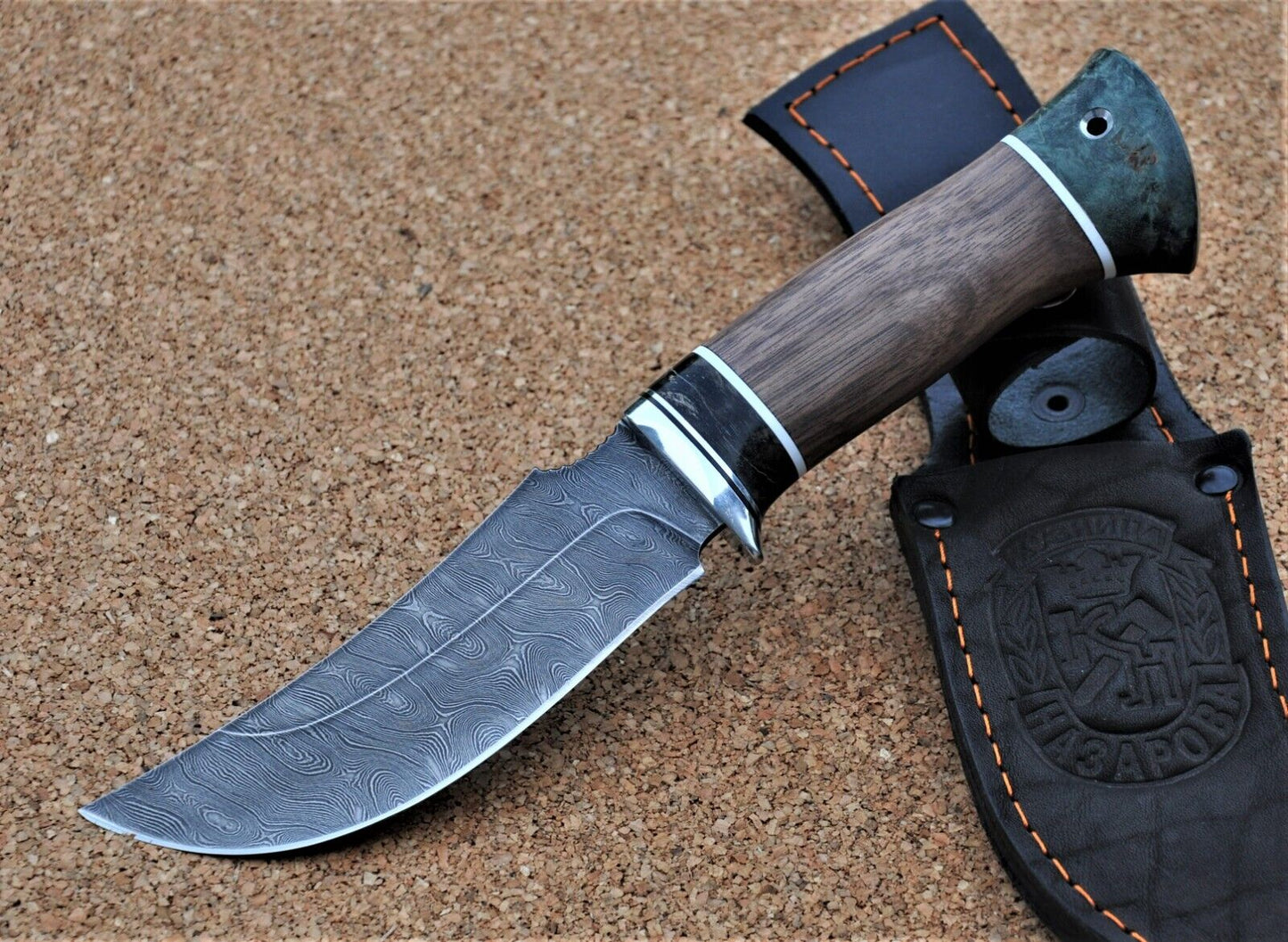 Damaszener Stahl Outdoor Jagd Damast Messer Nazarov Knives Handarbeit HRC62