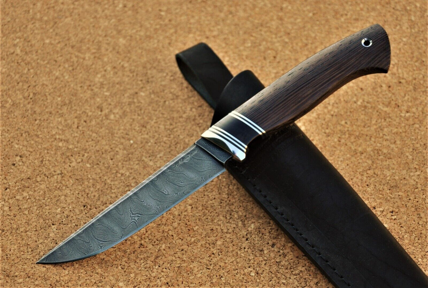 Damaszener Stahl Outdoor Jagdmesser Nazarov Knives Handarbeit