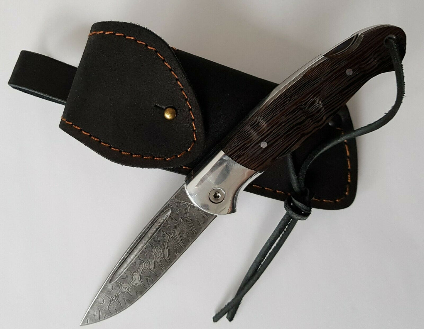 Nazarov Knives Russland Damast Stahl Outdoor Сова Klappmesser Handarbeit HRC62
