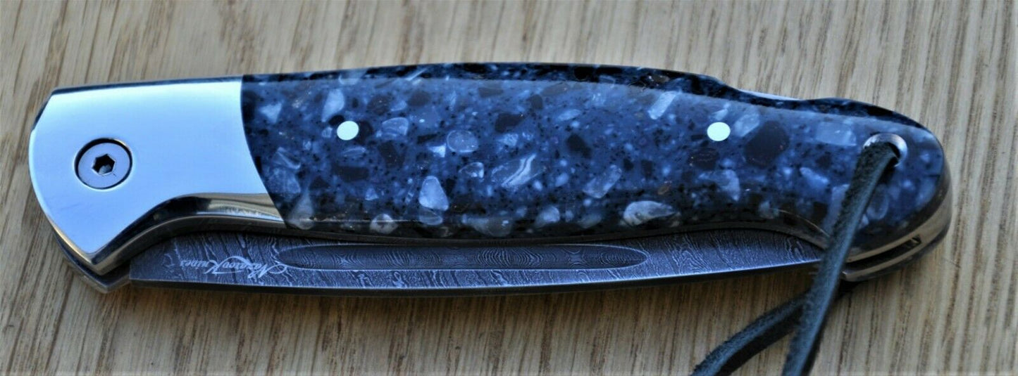 Nazarov Knives Russland Damast Stahl Outdoor Сова Klappmesser Handarbeit HRC62