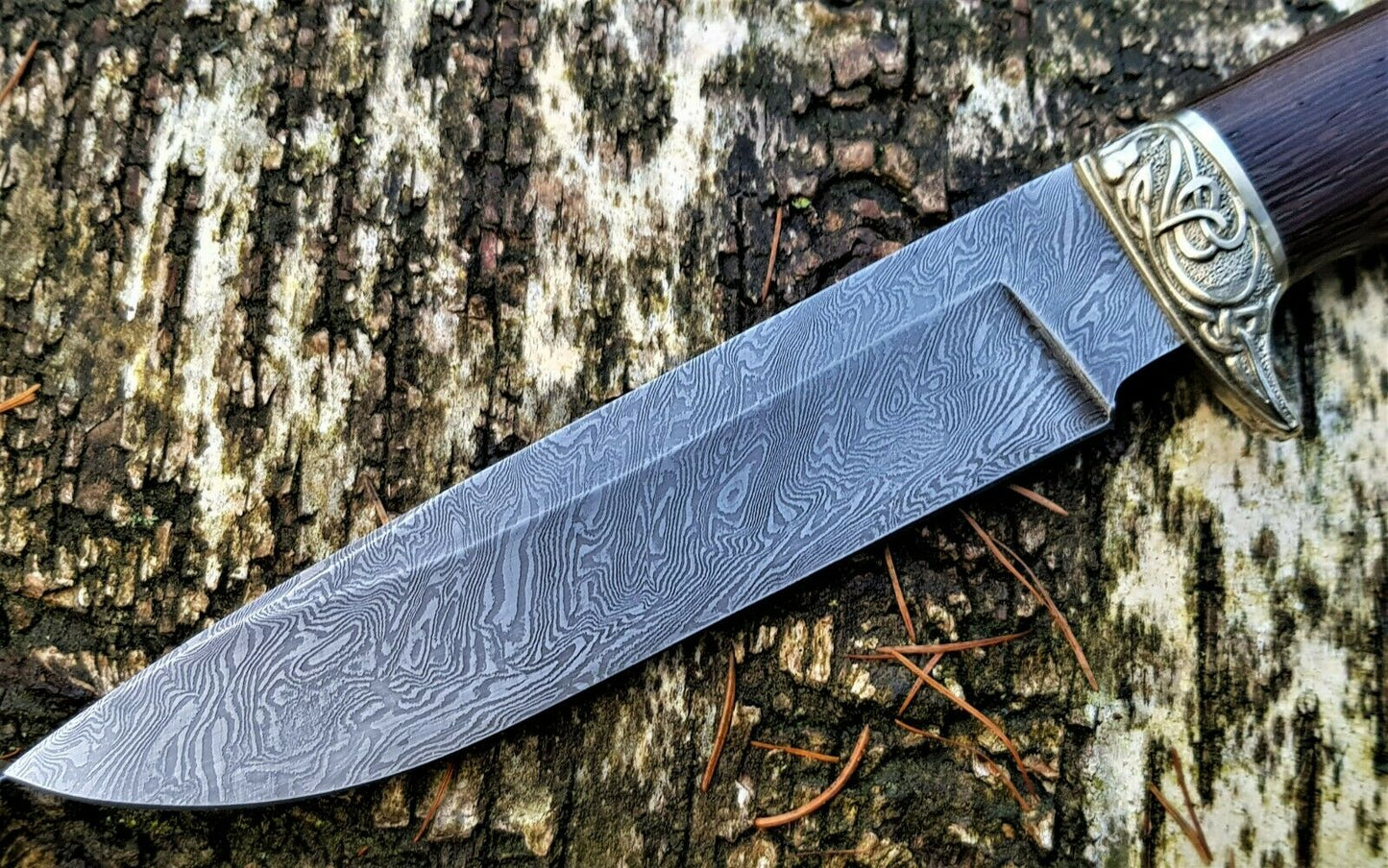 A.Marushin Outdoor Jagdmesser Damaszener Stahl Handarbeit