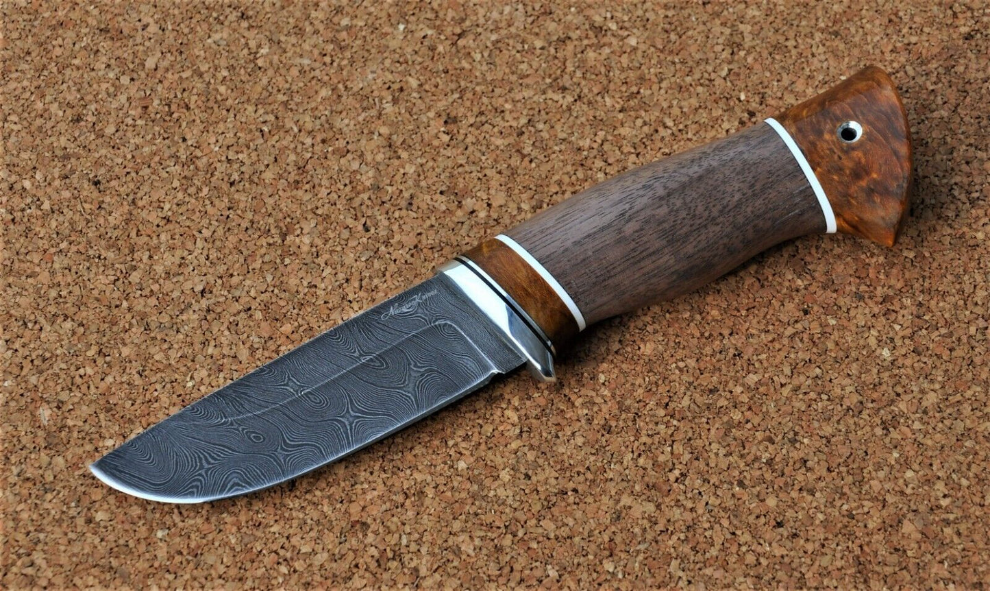 Damaszener Stahl Outdoor Jagd Damast Messer Nazarov Knives Handarbeit HRC62