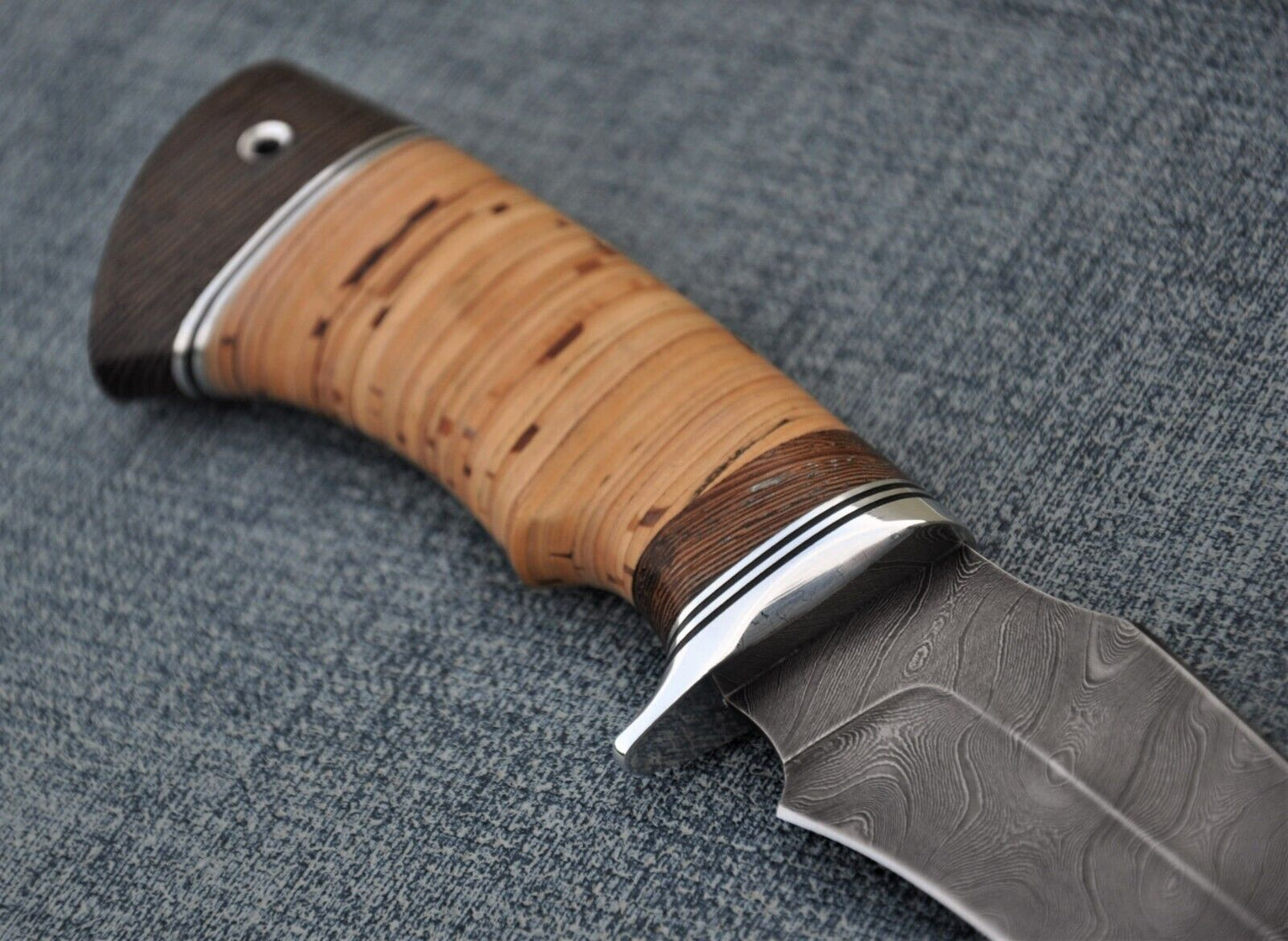 Damast Damaszener Stahl OutdoorMesser Nazarov Knives Handarbeit HRC62 Мангуст