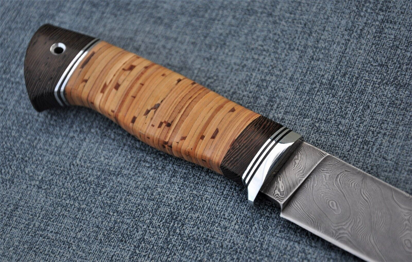 Damast Damaszener Stahl OutdoorMesser Nazarov Knives Handarbeit HRC62 Засапожн