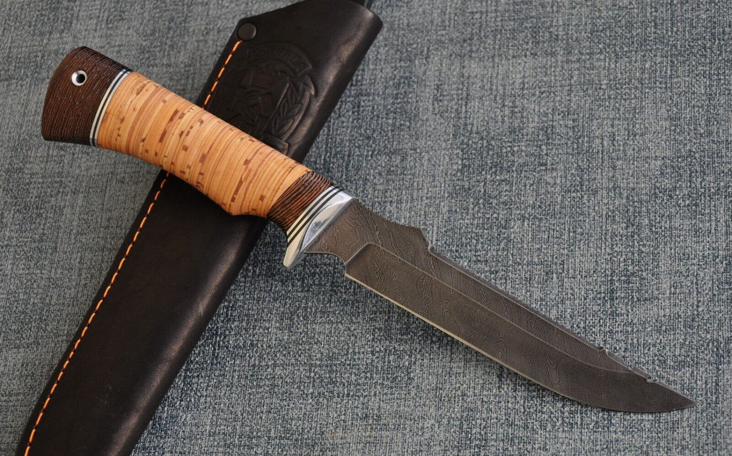 Damaszener Stahl Outdoor Jagd Damast Messer Nazarov Knives Handarbeit HRC62