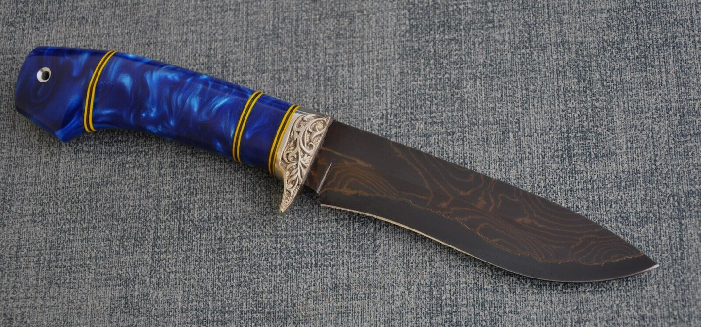 Nazarov Knives Russland laminated Damast Stahl Outdoor Messer Handarbeit HRC62