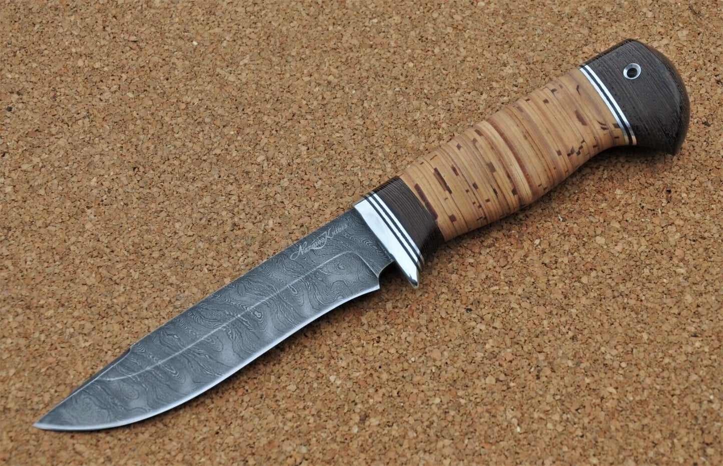 Damaszener Stahl Outdoor Jagdmesser Nazarov Knives Handarbeit