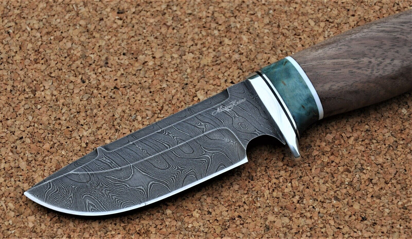 Damaszener Stahl Outdoor Jagd Damast Messer Nazarov Knives Handarbeit HRC62