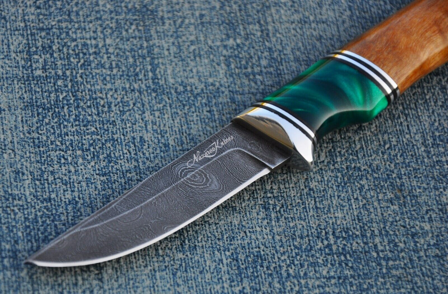 Damaszener Stahl Outdoor Damast Messer Малыш Nazarov Knives Handarbeit HRC62