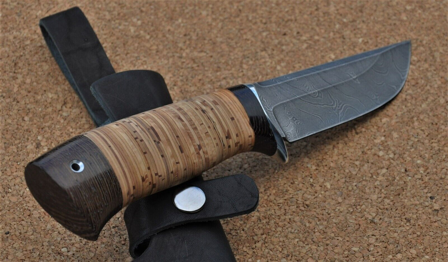 Damaszener Stahl Outdoor Jagdmesser Nazarov Knives Handarbeit