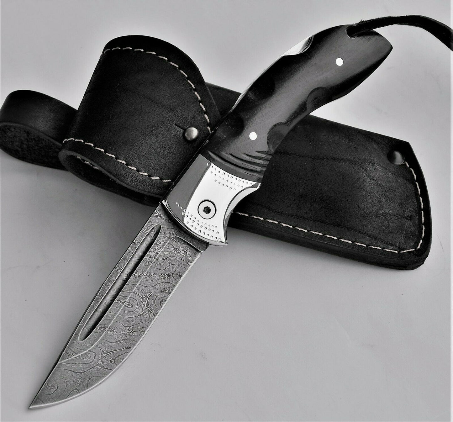 Nazarov Knives Russland Damast Stahl Outdoor филин Klappmesser Handarbeit HRC62