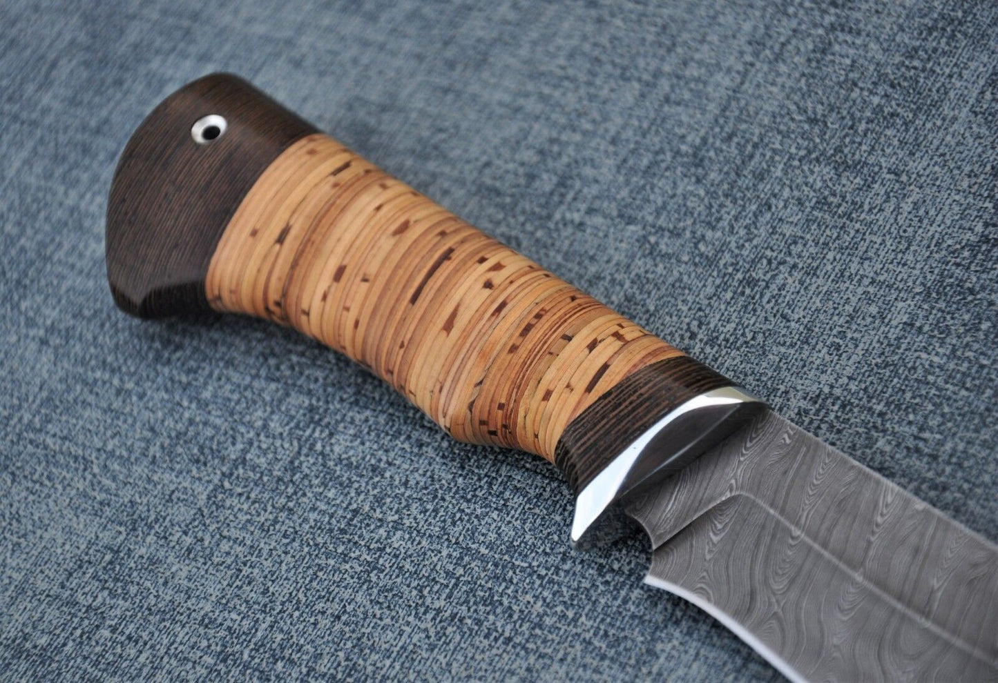 Damast Damaszener Stahl OutdoorMesser Nazarov Knives Handarbeit HRC62 Койот