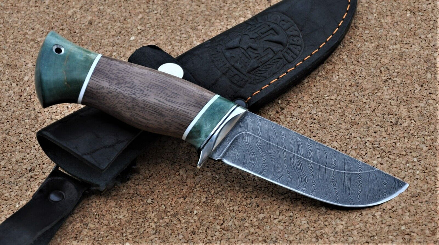 Damaszener Stahl Outdoor Jagd Damast Messer Nazarov Knives Handarbeit HRC62