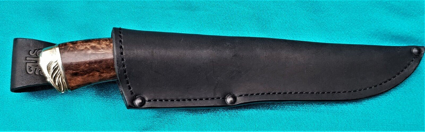 Outdoor JagdMesser Damast Stahl A.Maruschin Russland HRC62 Handarbeit Куница