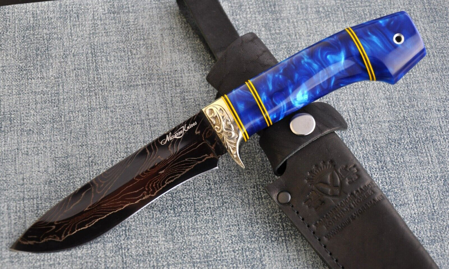 Nazarov Knives Russland laminated Damast Stahl Outdoor Messer Handarbeit HRC62