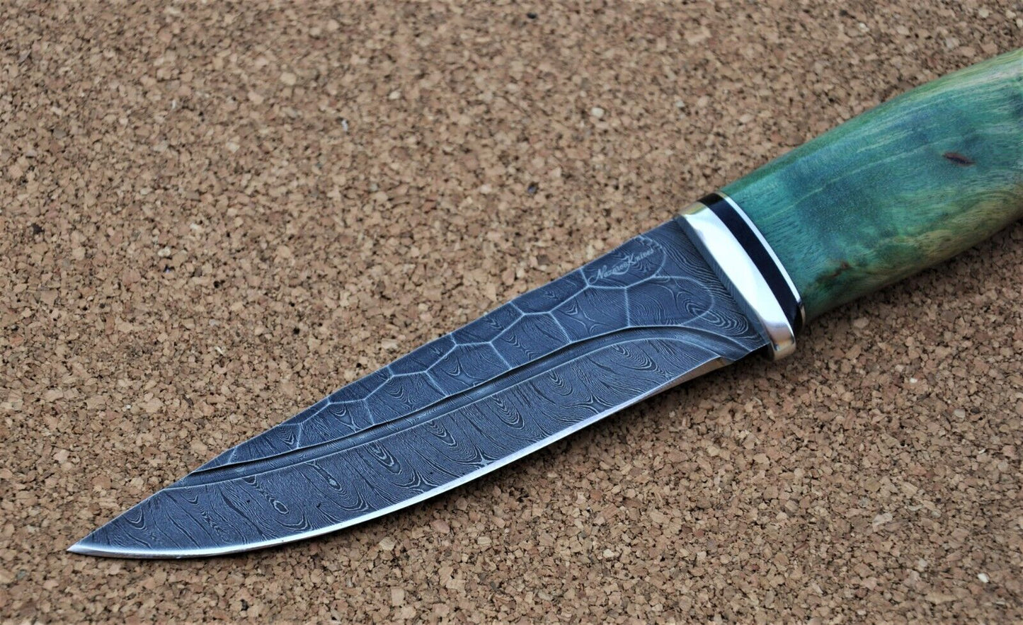 Damaszener Stahl Outdoor Jagd Damast Messer Nazarov Knives Handarbeit HRC62