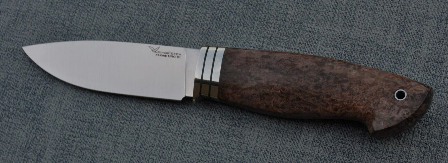 H12MF Stahl Outdoor Jagdmesser Yasniy Sokol Handarbeit