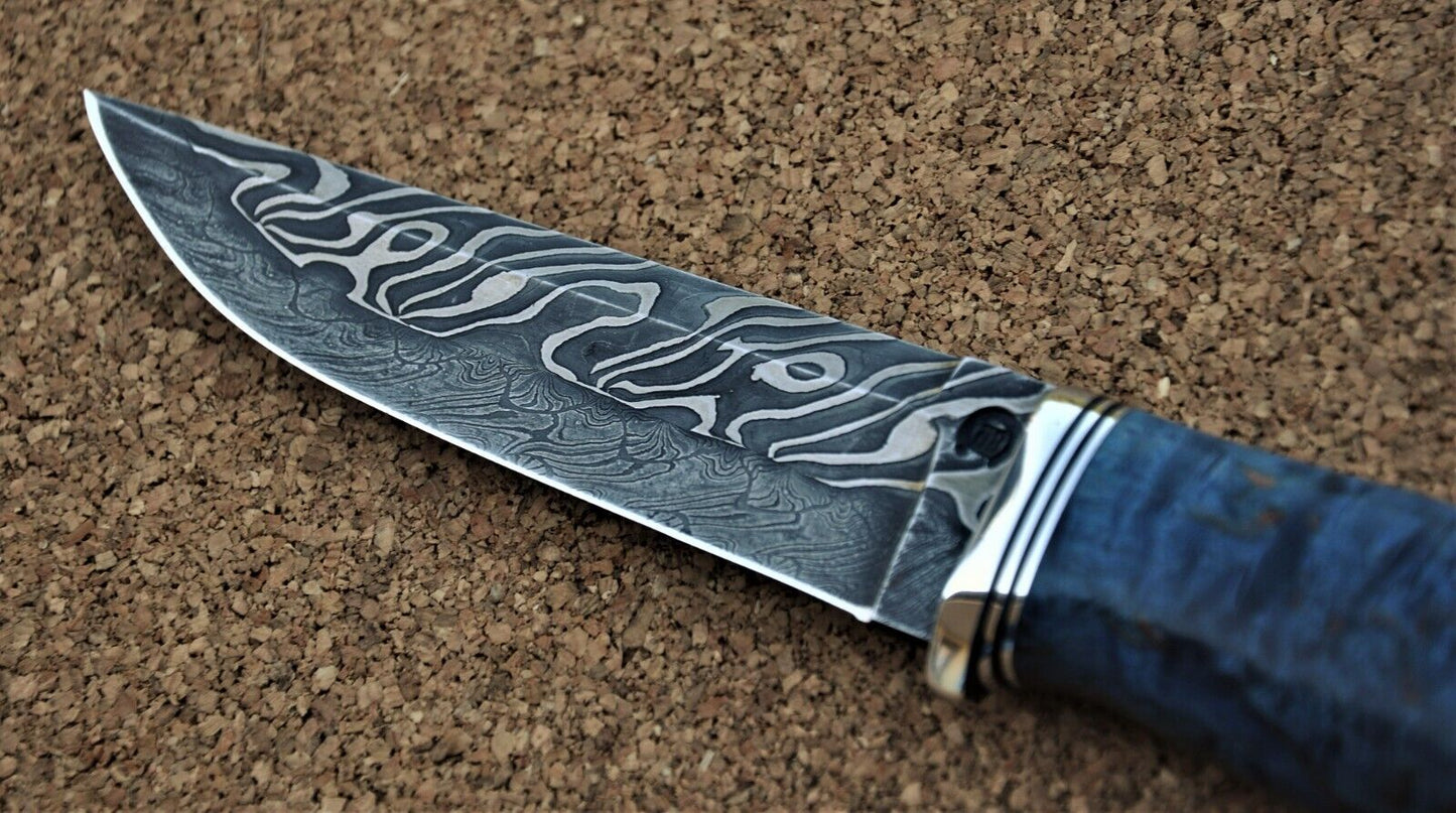 Nazarov Knives Russland Mosaik Damast Stahl Outdoor JagdMesser Handarbeit HRC62