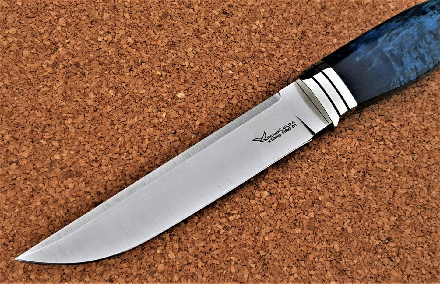 H12MF Stahl Outdoor JagdMesser Yasniy Sokol Russland Handarbeit HRC61Буревестник