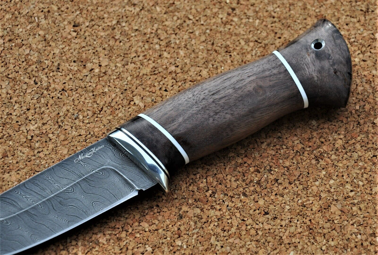 Damaszener Stahl Outdoor Jagd Damast Messer Nazarov Knives Handarbeit HRC62