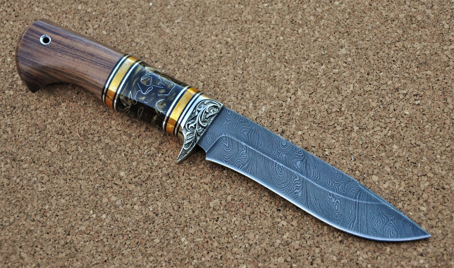 Damaszener Stahl Outdoor Jagdmesser Nazarov Knives Handarbeit