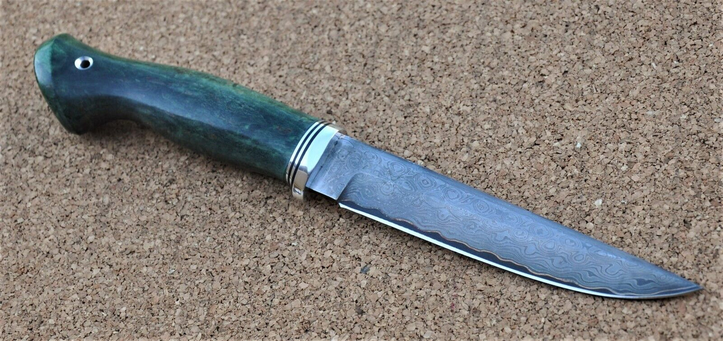 Nazarov Knives Russland Mosaik Damast Stahl Outdoor JagdMesser Handarbeit HRC62