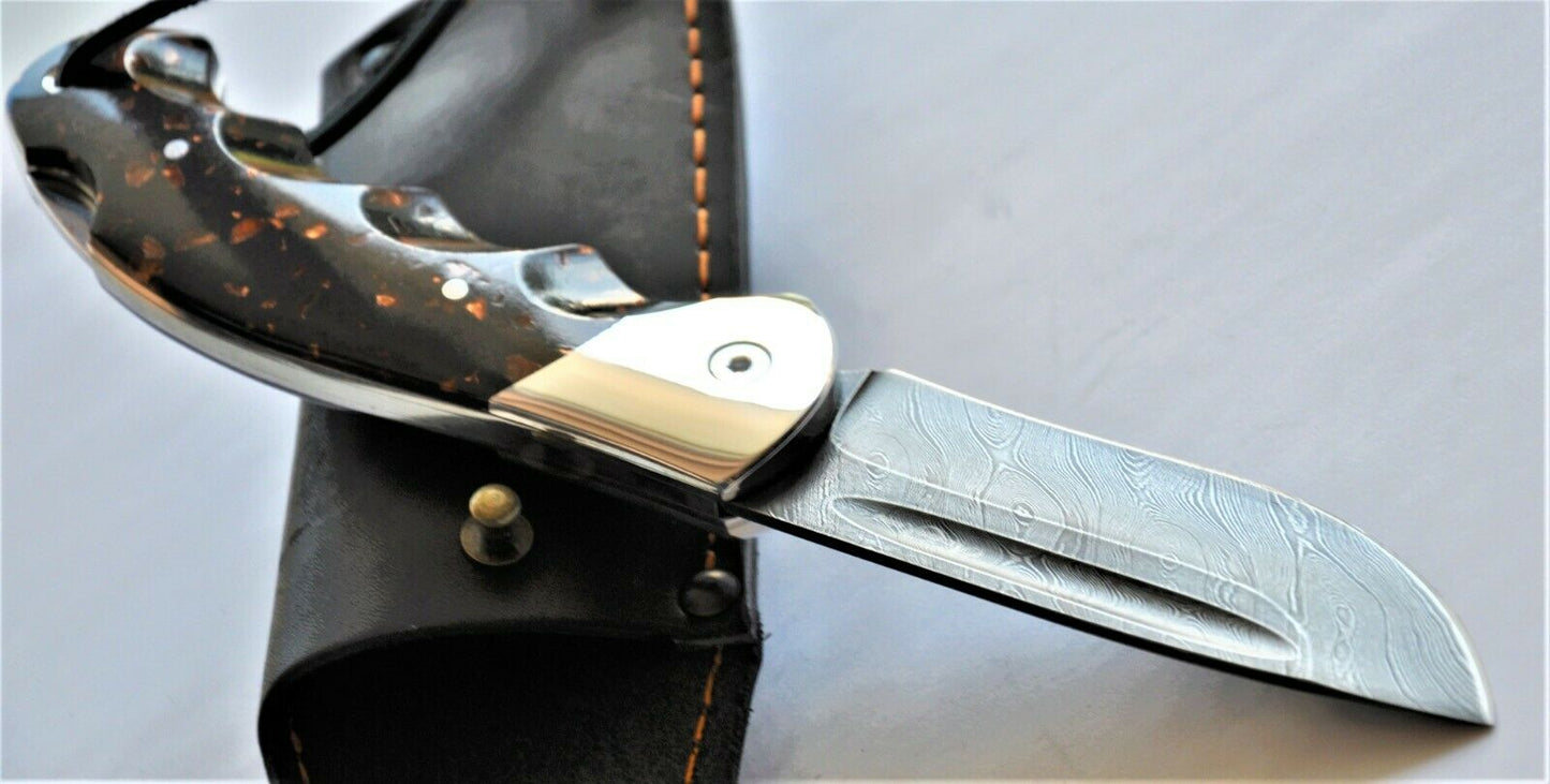 Nazarov Knives Russland Damast Stahl Outdoor Klappmesser Handarbeit