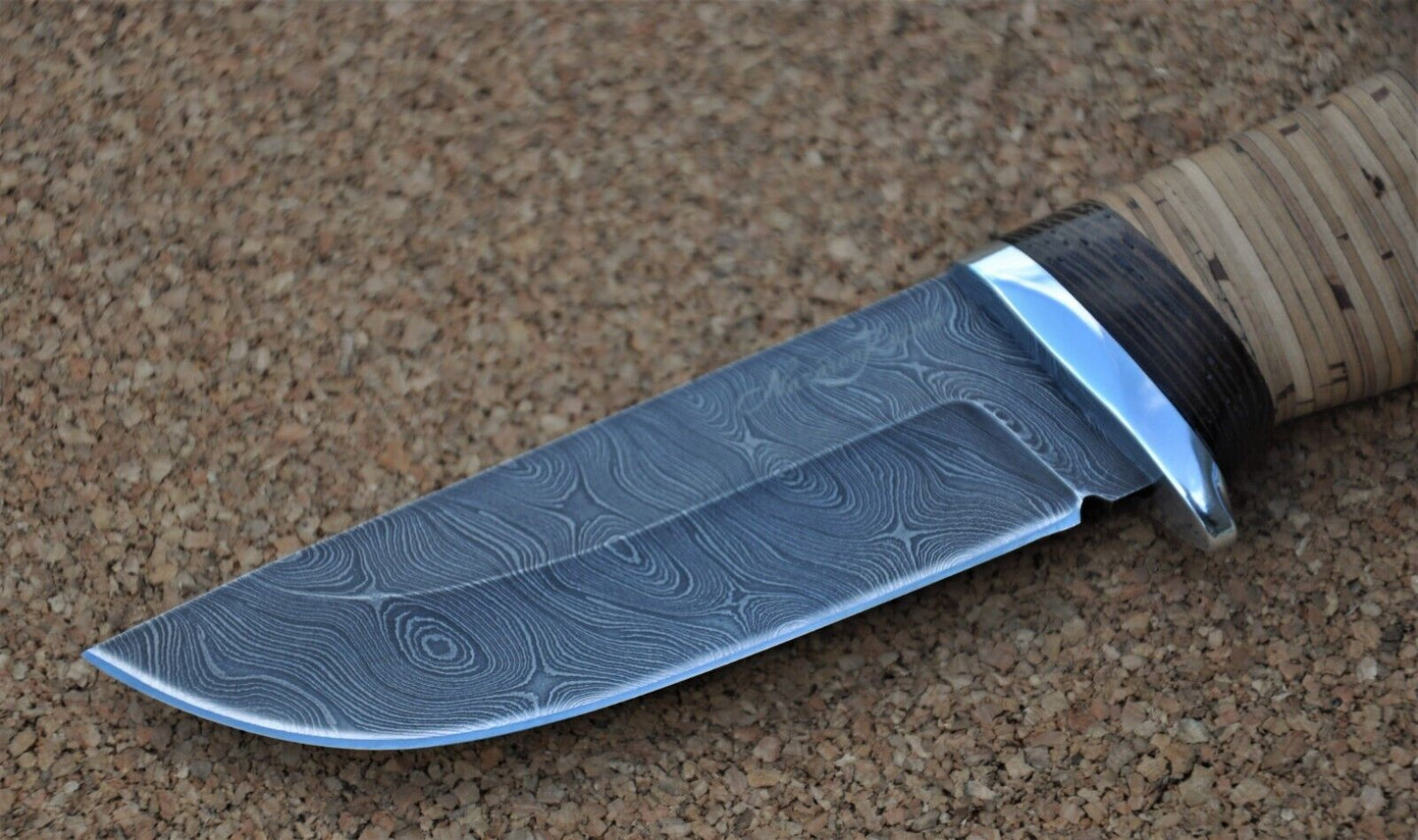 Damaszener Stahl Outdoor Jagdmesser Nazarov Knives Handarbeit